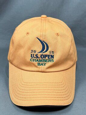 2015 US Open Chambers Bay Golf Hat USGA Member Pale Orange Strapback Dad Cap
